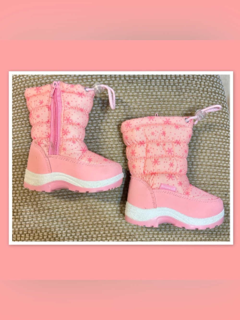Apakowa Toddler Girls Cold Weather Winter Snow Boots ~ Size 7c